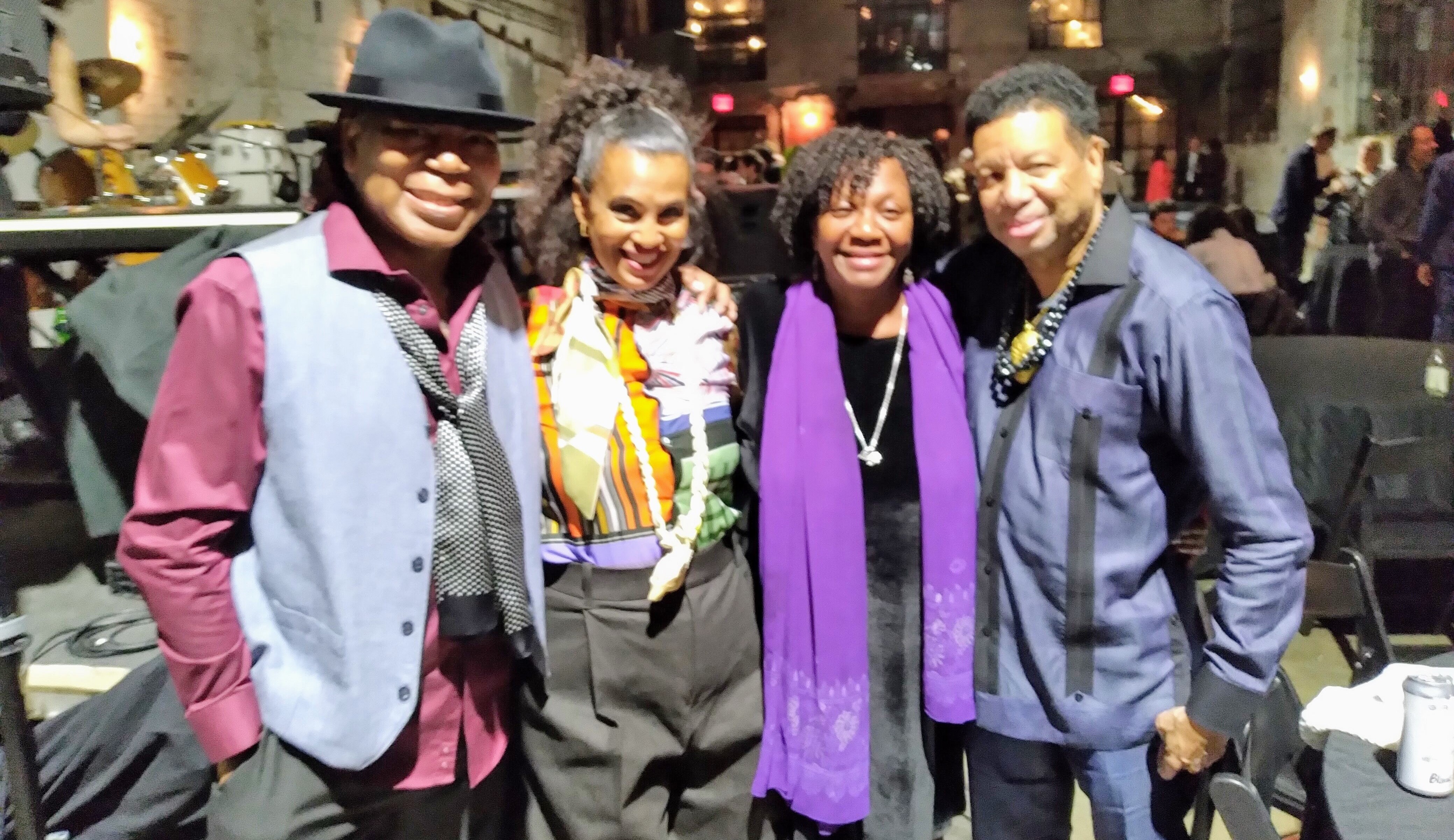 L-R Ahmed Abdullah, Neneh Cherry,
              Monique, Denardo Coleman